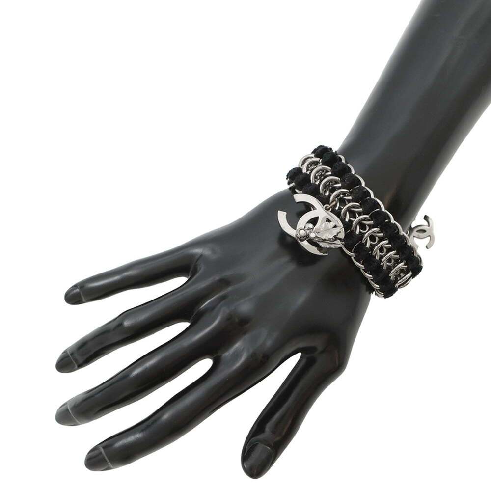 CHANEL Black Pearl Logo Charm Bracelet - Picture 4 of 12